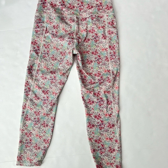 Evolution & creation athletic set Crop top racerback legging Snow Garden Floral - Picture 14 of 16